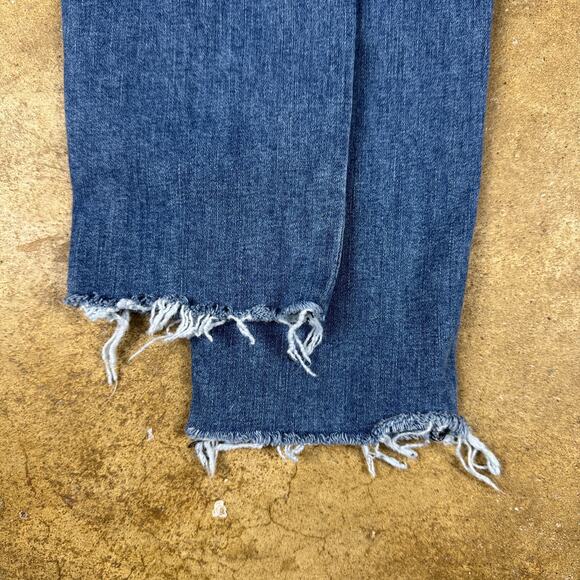 Rag‎ & Bone High Rise Skinny Jeans Women’s Size 30 Blue Alibi Distressed Hem USA - Picture 6 of 15